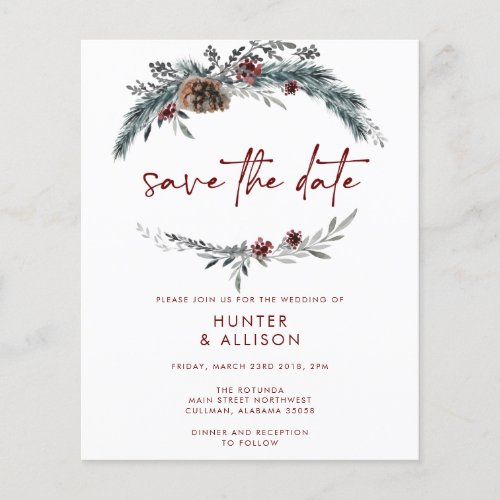 Winter Pine Save the Date