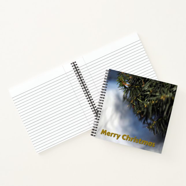 Winter Pine Tree and Snow Notebook (Inside)