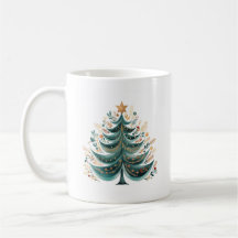 Winter Pine Tree Christmas Coffee Mug