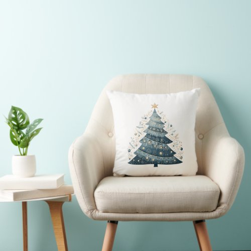 Winter Pine Tree Christmas Pillow