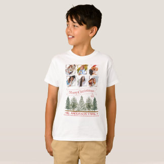 Winter Pine Tree Family Photo Matching Christmas T-Shirt