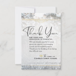 Winter Pine Trees 3.5x5 Sympathy Thank You Card