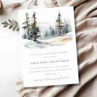 Winter Pine Trees Snow Landscape Anniversary