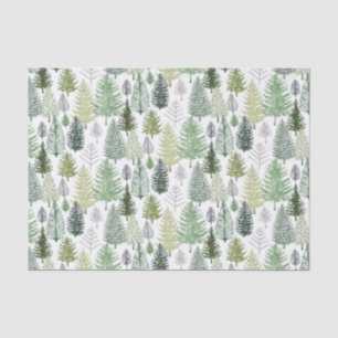Winter Pine Trees Tissue Paper