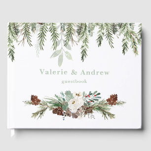 Winter Pine Wedding Guestbook