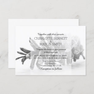 Winter Pinecone and Snowflakes Wedding Card