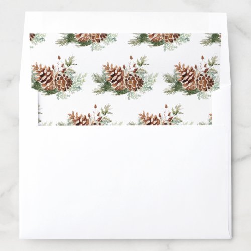 Winter Pinecone Envelope Liner