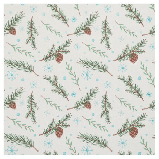 winter pinecone fabric