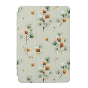 Winter Pinecones and Snowy Branches iPad Mini Cover