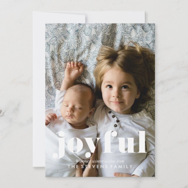 Winter Pinecones Family Photo Holiday Cards (Front)