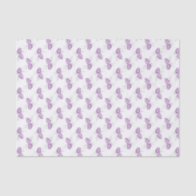 Winter Pinecones purple grey white tissue paper (Front)