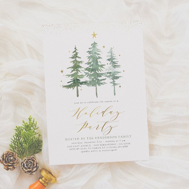 Winter Pines | Christmas Holiday Party Invitation (Creator Uploaded)