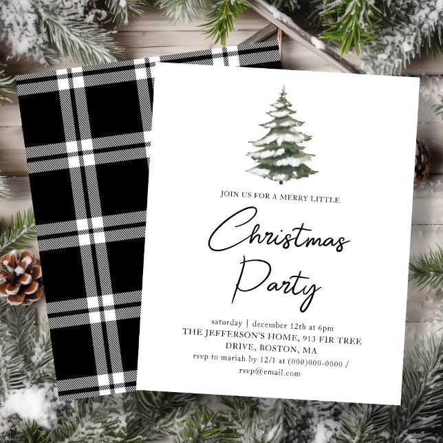 Winter Pines | Plaid Christmas Budget Invitation (Creator Uploaded)