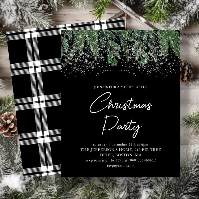 Winter Pines | Plaid Christmas Budget Invitation (Creator Uploaded)