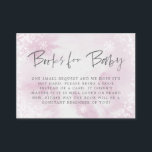 Winter Pink Baby Shower Book Request  Enclosure Card<br><div class="desc">Elegant baby shower book request card featuring illustration of white flowing snow on a pink watercolor background. The card asks guests to bring in a new or used children's book instead of a card.</div>