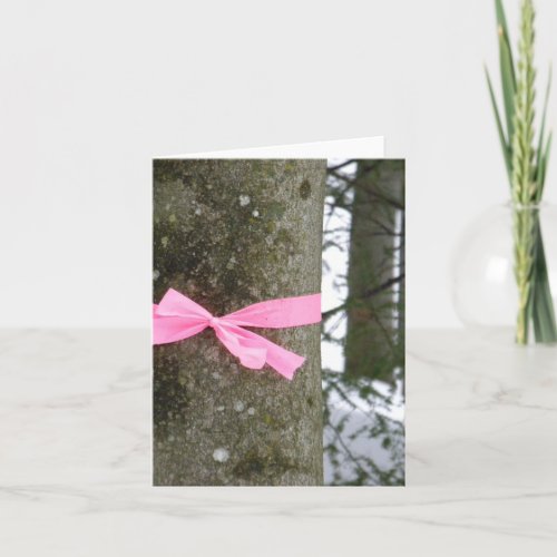 Winter Pink (Breast Cancer Awareness) - Vertical zazzle_card