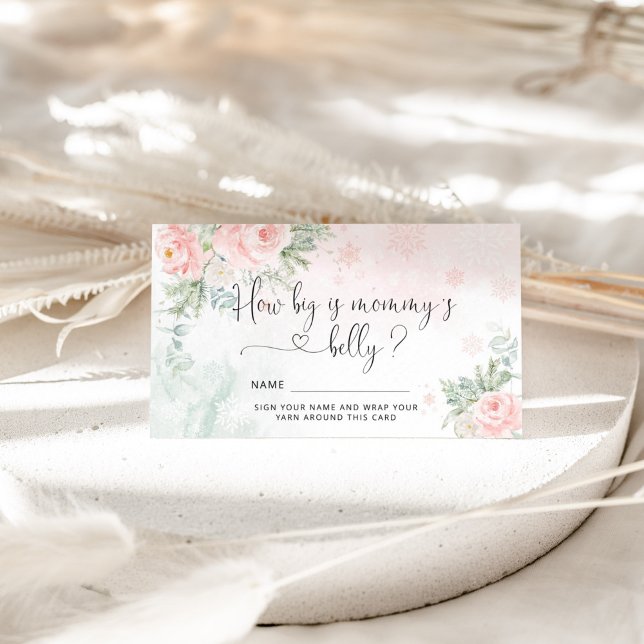 Winter pink how big is mommy's belly enclosure card (Creator Uploaded)