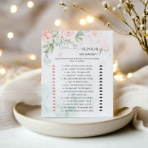 Winter pink mommy or daddy baby shower game