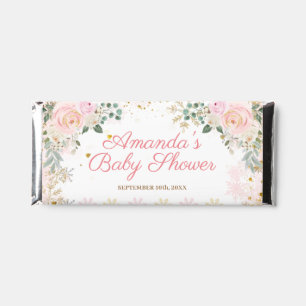 Winter Pink Snowflake Baby Shower Hershey Bar