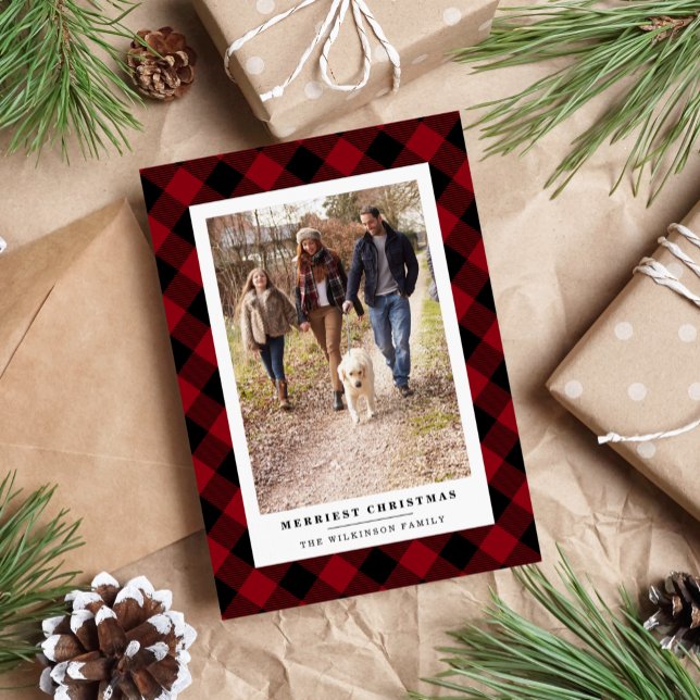 Winter Plaid | Holiday Photo Card (Creator Uploaded)