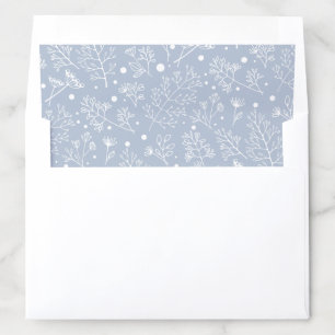Winter Plants Leaves Berries Christmas Pattern Envelope Liner