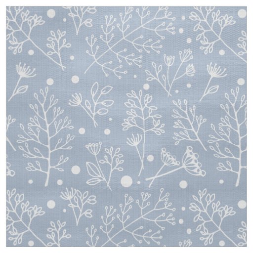 Winter Plants Leaves Berries Christmas Pattern Fabric