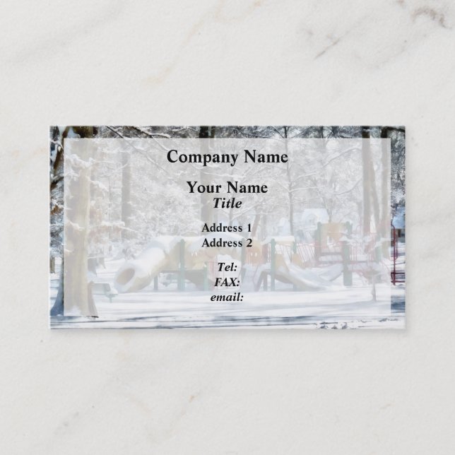 Winter Playground Business Card (Front)