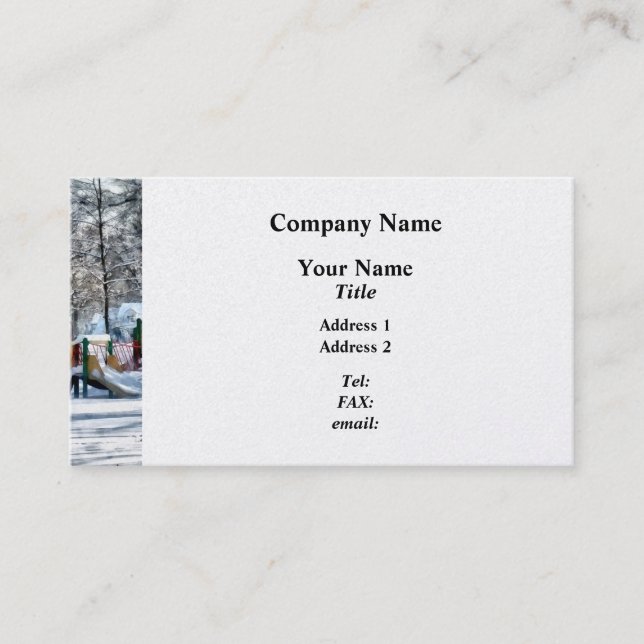 Winter Playground Business Card (Front)