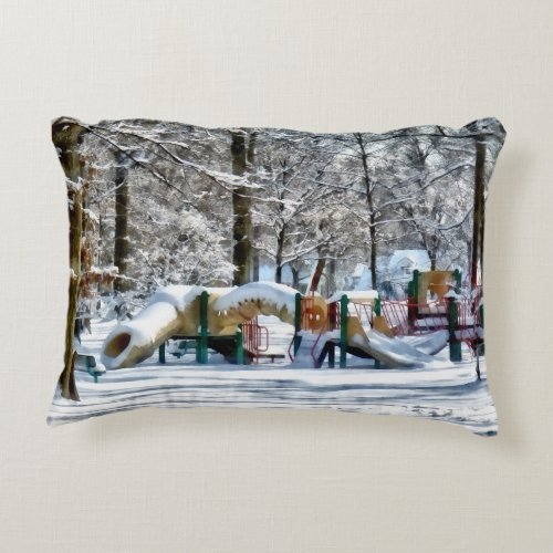 Winter Playground Decorative Pillow