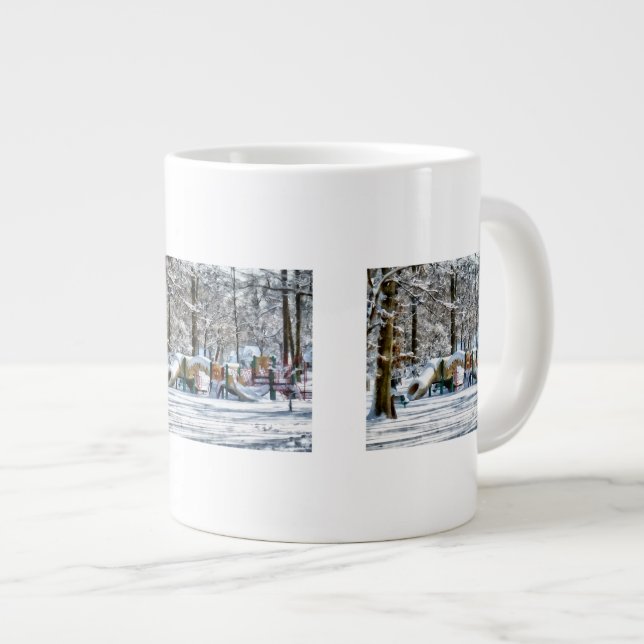 Winter Playground Giant Coffee Mug (Front Right)