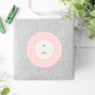 Winter Poinsettia Pink Green Pastel Christmas Classic Round Sticker