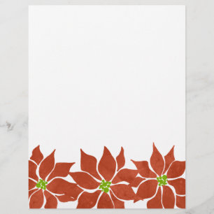 Winter Poinsettia Watercolor Flyer