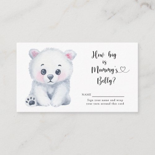 Winter polar bear How big is mommys belly Enclosure Card