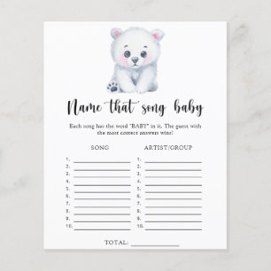 Winter polar bear - Name that Baby Song