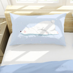 Winter Polar Bear Nursery Bedroom Decor Pillow Case
