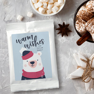 Winter Polar Bear Personalized Holiday Hot Chocolate Drink Mix