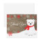 Winter Polar Bear Red Snowflake Thank You Card