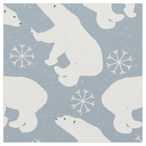 Winter Polar Bear seamless pattern + your ideas Fabric