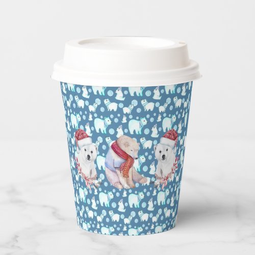 Winter Polar Bears  Paper Cups