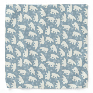 Winter Polar Bears seamless pattern + your ideas Bandana