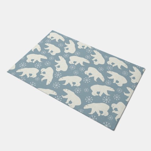 Winter Polar Bears seamless pattern  your ideas Doormat