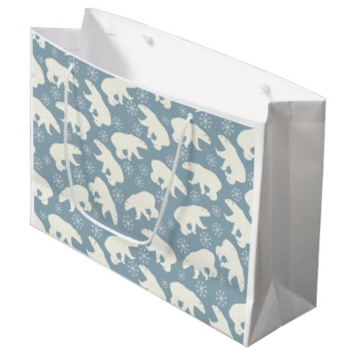 Winter Polar Bears seamless pattern  your ideas Large Gift Bag