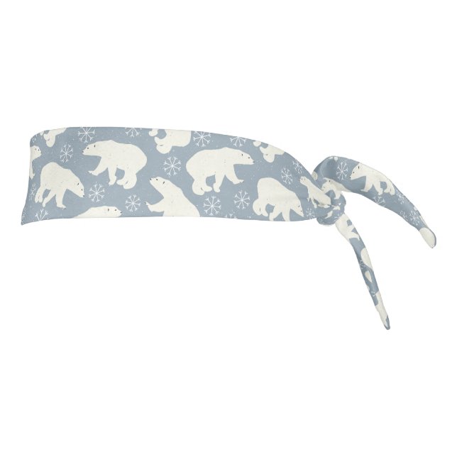 Winter Polar Bears seamless pattern + your ideas Tie Headband (Rotate 90)