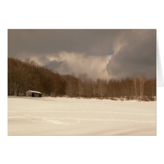 Winter Pole Barn Cards