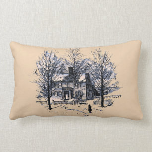 Winter Polyester Lumbar Pillow 13" x 21"