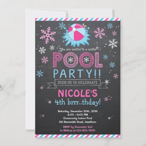 Winter Pool Invitation / Winter Pool Invite