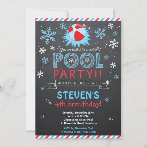 Winter Pool Invitation / Winter Pool Invite
