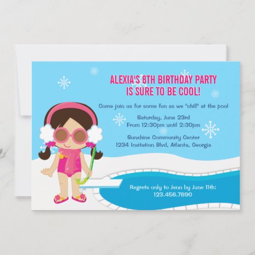 Winter Pool Party Invite