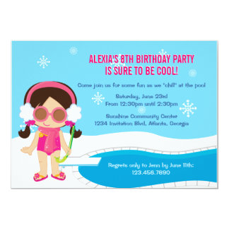 winter pool party invitations