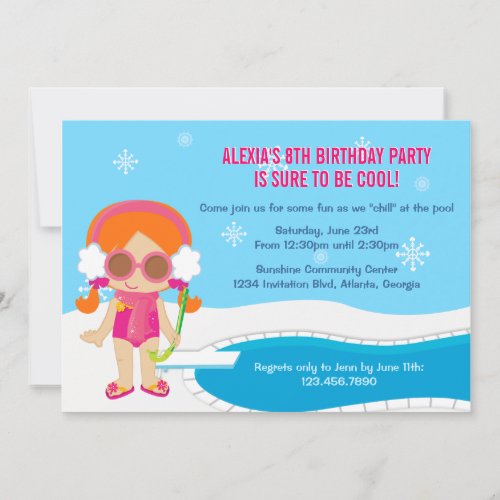 Winter Pool Party Invite